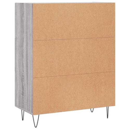 Skænk 69,5x34x90 cm konstrueret træ grå sonoma-eg