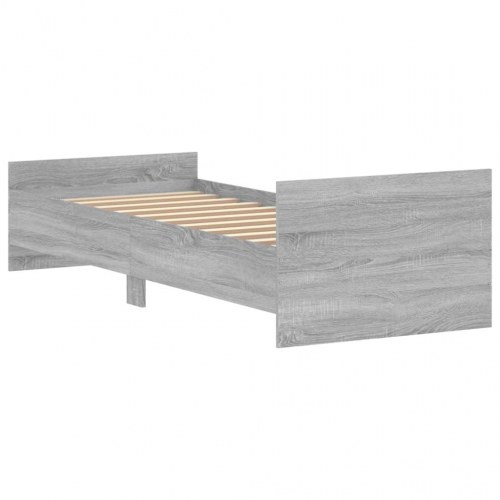 Sengeramme 75x190 cm - konstrueret træ i grå sonoma-eg