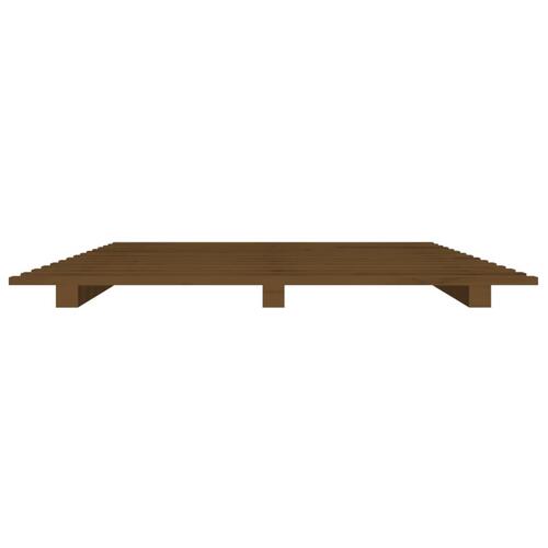 Sengeramme 120x200 cm massivt fyrretræ gyldenbrun