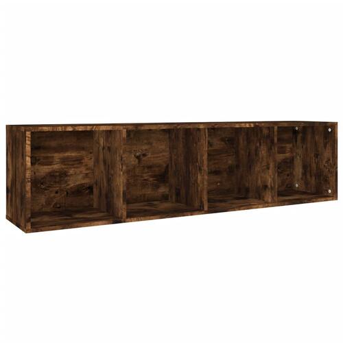 Bogreol/tv-skab 36x30x143 cm konstrueret træ røget egetræsfarve