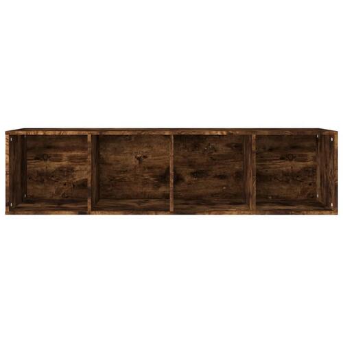 Bogreol/tv-skab 36x30x143 cm konstrueret træ røget egetræsfarve