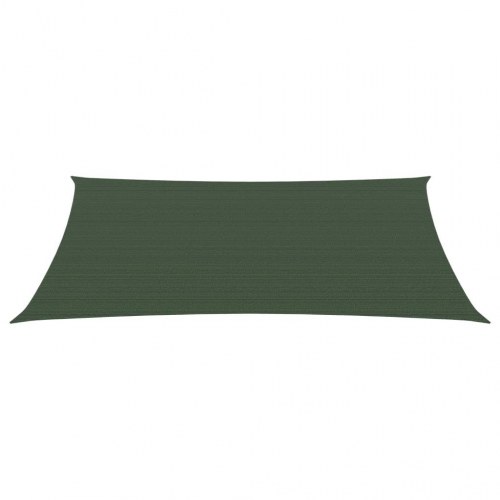 Solsejl 5 x 6 m 160 g/m² HDPE mørkegrøn