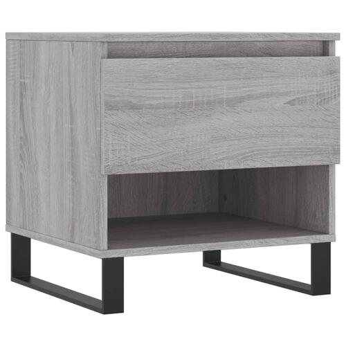 Sofaborde 2 stk. 50x46x50 cm konstrueret træ grå sonoma-eg