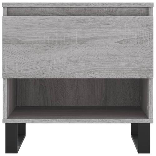 Sofaborde 2 stk. 50x46x50 cm konstrueret træ grå sonoma-eg