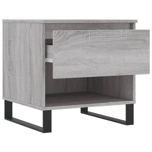 Sofaborde 2 stk. 50x46x50 cm konstrueret træ grå sonoma-eg