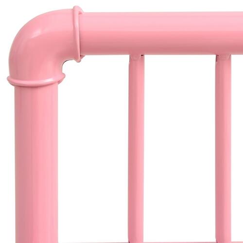 Sengeskabe 2 stk. metal og glas pink og transparent