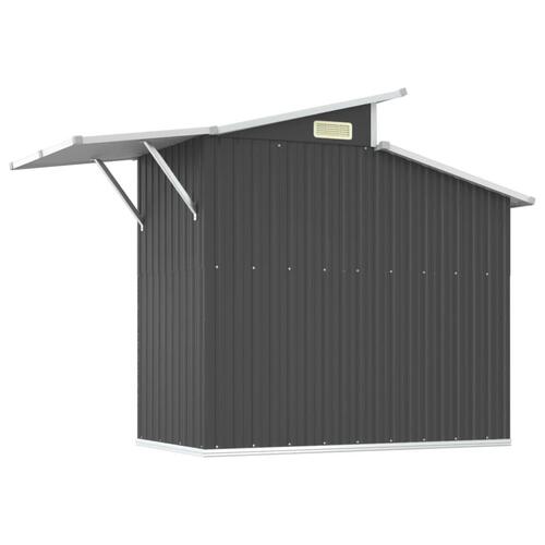 Haveskur 270x130x208,5 cm galvaniseret stål antracitgrå