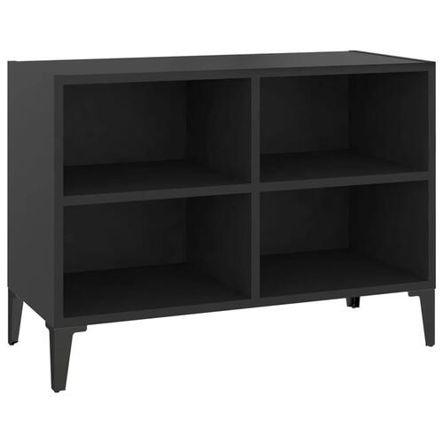 Tv-skab med metalben 69,5x30x50 cm sort