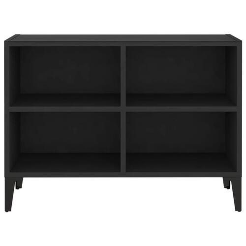 Tv-skab med metalben 69,5x30x50 cm sort