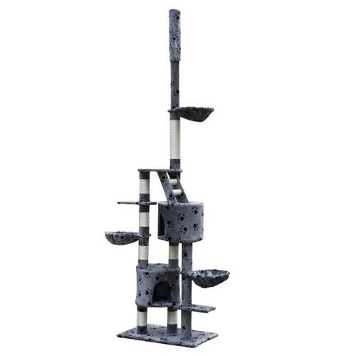 Skrabe Træer XL 230-260 cm grå plys pote