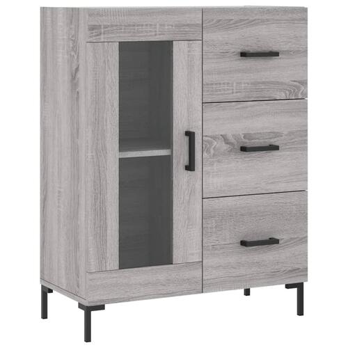 Skænk 69,5x34x90 cm konstrueret træ grå sonoma-eg