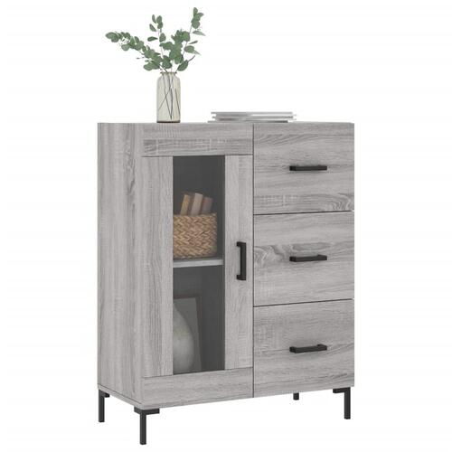 Skænk 69,5x34x90 cm konstrueret træ grå sonoma-eg