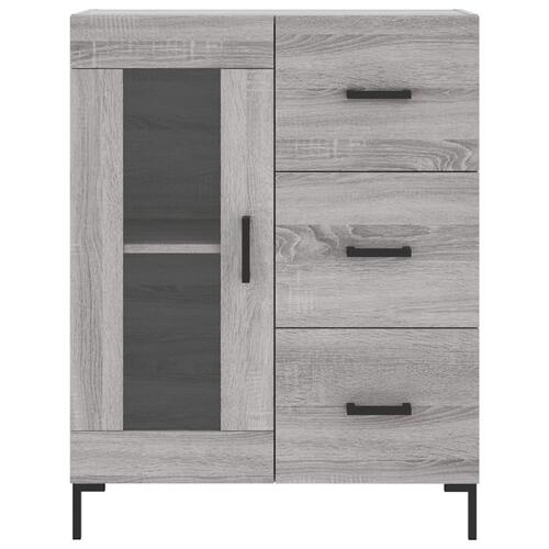 Skænk 69,5x34x90 cm konstrueret træ grå sonoma-eg
