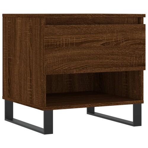 Sofaborde 2 stk. 50x46x50 cm konstrueret træ brun egetræsfarve