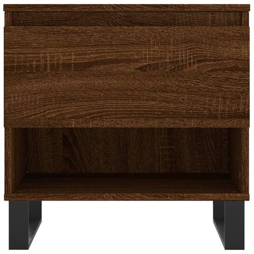 Sofaborde 2 stk. 50x46x50 cm konstrueret træ brun egetræsfarve