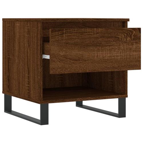 Sofaborde 2 stk. 50x46x50 cm konstrueret træ brun egetræsfarve
