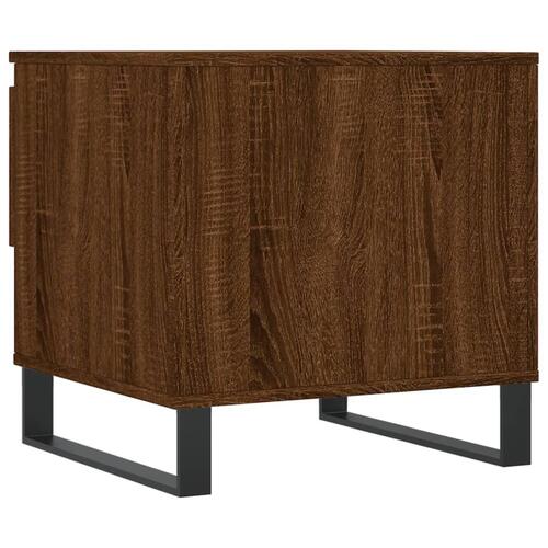Sofaborde 2 stk. 50x46x50 cm konstrueret træ brun egetræsfarve