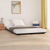 Sengeramme 120x200 cm massivt fyrretræ sort
