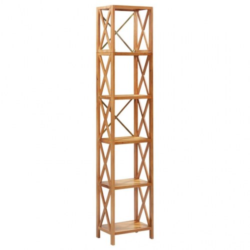 Reol med 6 hylder 40x30x205 massivt egetræ