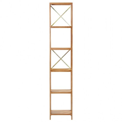Reol med 6 hylder 40x30x205 massivt egetræ