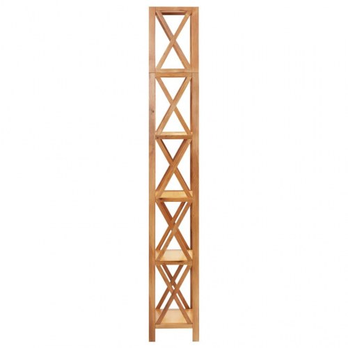 Reol med 6 hylder 40x30x205 massivt egetræ