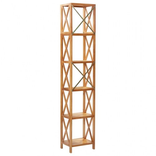 Reol med 6 hylder 40x30x205 massivt egetræ
