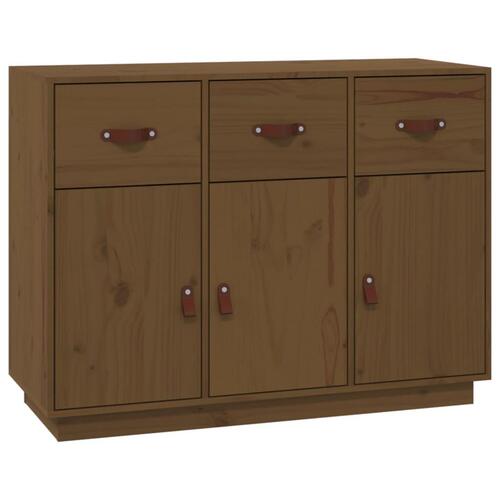 Skænk 100x40x75 cm massivt fyrretræ gyldenbrun