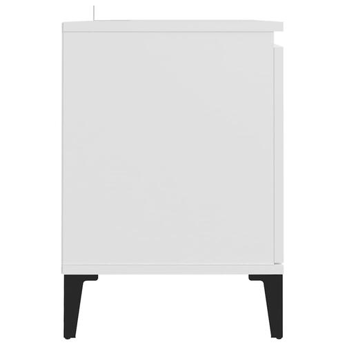Tv-skab med metalben 103,5x35x50 cm hvid