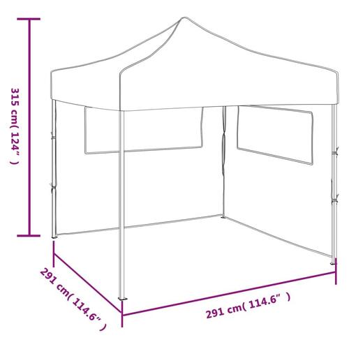 Foldbart telt med 2 vægge 3 x 3 m grøn