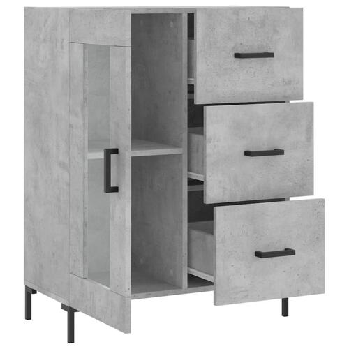 Skænk 69,5x34x90 cm konstrueret træ betongrå