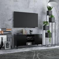 Tv-skab med metalben 103,5x35x50 cm sort