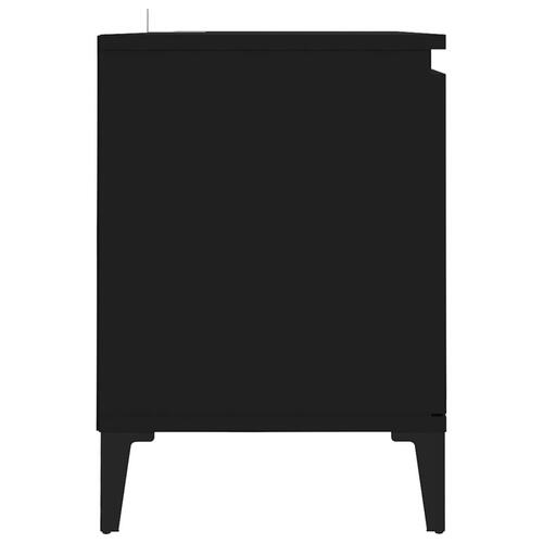 Tv-skab med metalben 103,5x35x50 cm sort
