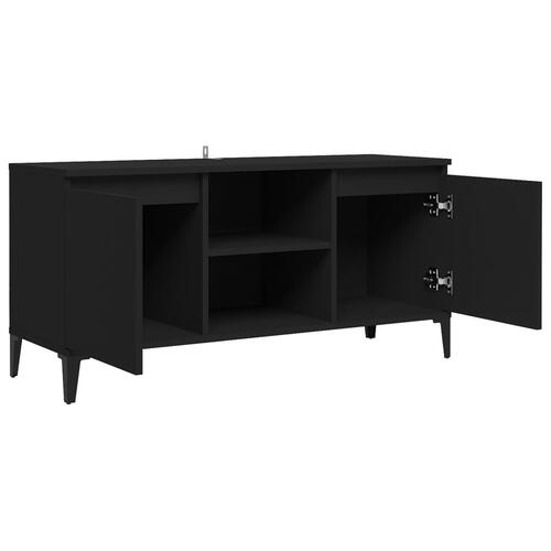 Tv-skab med metalben 103,5x35x50 cm sort