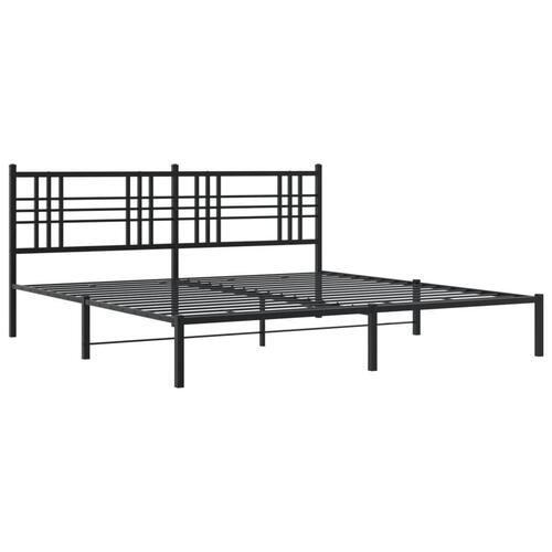 Sengeramme med sengegavl 183x213 cm metal sort