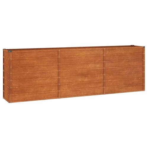 Højbed 240x40x77 cm cortenstål rustfarvet