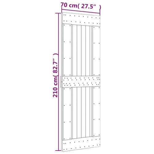 Dør NARVIK 70x210 cm massivt fyrretræ