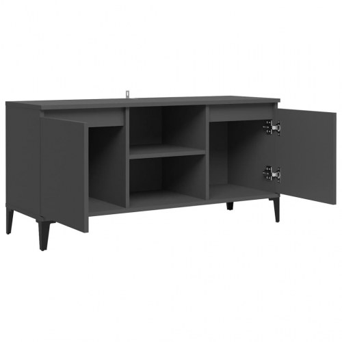 Tv-skab med metalben 103,5x35x50 cm grå