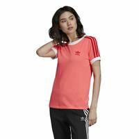 Kortærmet T-shirt til Kvinder Adidas 3 Stripes Laksefarvet 36
