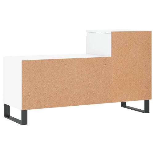 Skoreol 102x36x60 cm konstrueret træ hvid højglans