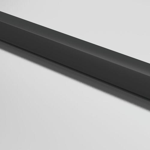 Dør 83x201,5 cm hærdet glas og aluminium sort