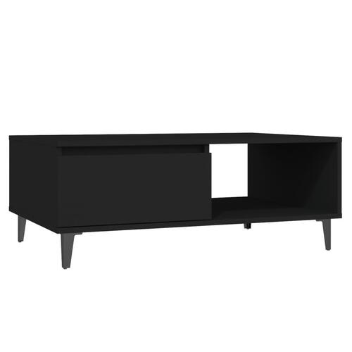 Sofabord 90x60x35 cm konstrueret træ sort