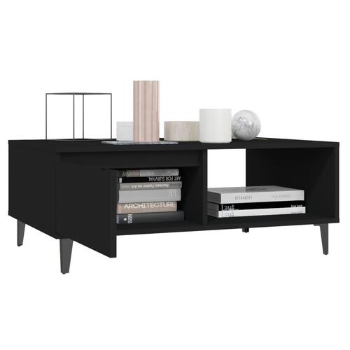 Sofabord 90x60x35 cm konstrueret træ sort