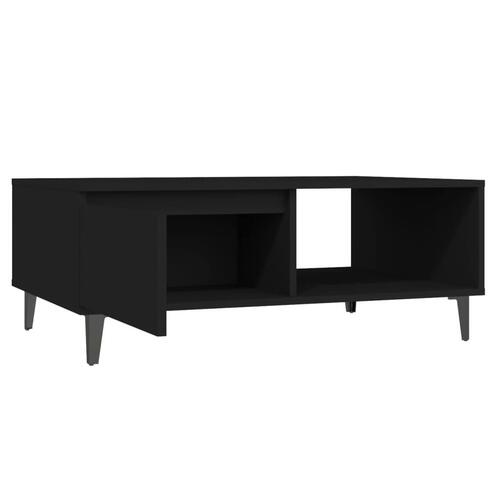 Sofabord 90x60x35 cm konstrueret træ sort