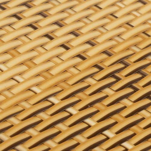 Altanafskærmning 600 × 100 cm i polyrattan - lysebrun