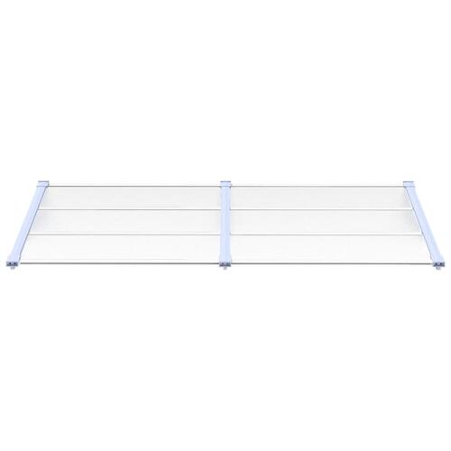 Dørbaldakin 199x90 cm polycarbonat grå og transparent
