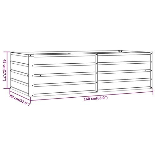Højbed 160x80x45 cm cortenstål rustfarvet