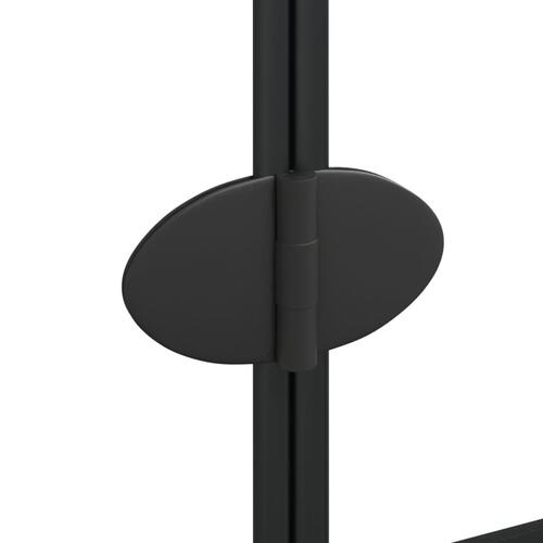 Foldbar bruseafskærmning 100x140 cm sikkerhedsglas sort