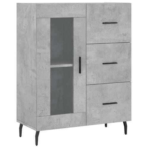 Skænk 69,5x34x90 cm konstrueret træ betongrå