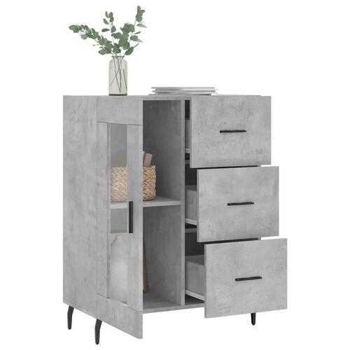Skænk 69,5x34x90 cm konstrueret træ betongrå