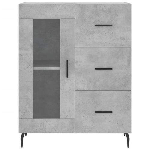 Skænk 69,5x34x90 cm konstrueret træ betongrå